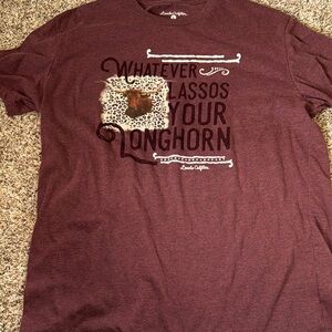 Leopard Print Graphic Maroon T-Shirt